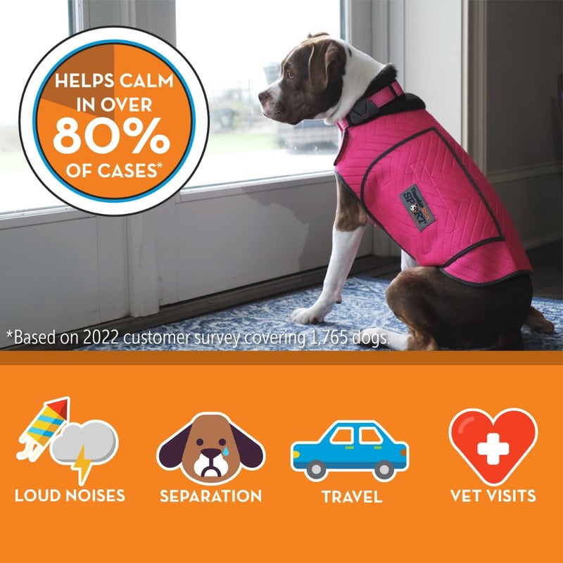 ThunderShirt for Dogs, Large, Fuchsia Sport - Dog Anxiety Relief Calming Vest - Image 3